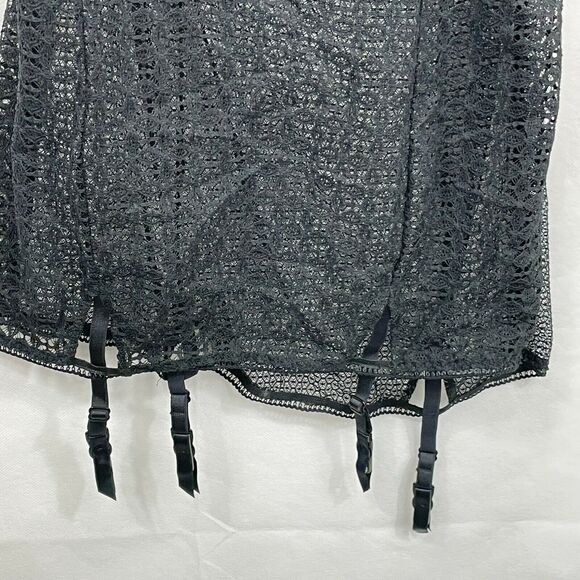 Victoria Secret Lace Corset bustier garter straps sz 36C padded bra allover lace - Picture 7 of 16